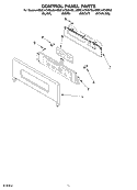 CONTROL PANEL PARTS Diagram and Parts List for KBMC147HBL03  KitchenAid Microwave Oven Combo