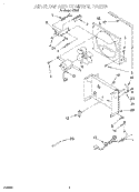 AIR FLOW AND CONTROL Diagram and Parts List for D30B0  Whirlpool Dehumidifier