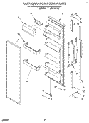 REFRIGERATOR DOOR Diagram and Parts List for KSRC25DBAL00  KitchenAid Refrigerator