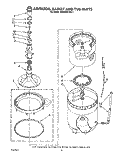 AGITATOR, BASKET AND TUB Diagram and Parts List for KAWE900TWH1  KitchenAid Washer