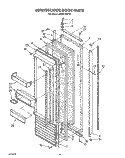 REFRIGERATOR DOOR, LIT/OPTIONAL Diagram and Parts List for 4KSRF36DTX2  KitchenAid Refrigerator