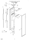 FREEZER DOOR Diagram and Parts List for 3XART722F01  Whirlpool Refrigerator
