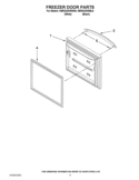 FREEZER DOOR PARTS Diagram and Parts List for KBRS22KWBL6  KitchenAid Refrigerator