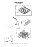 DISH RACK Diagram and Parts List for DU7400XS6  Whirlpool Dishwasher