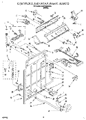 CONTROLS AND REAR PANEL Diagram and Parts List for 6LSP8255AW2  Whirlpool Washer