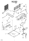UNIT PARTS Diagram and Parts List for IMT186302  Inglis Refrigerator