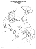 DISPENSER FRONT PARTS Diagram and Parts List for IS25AGXRQ00  Inglis Refrigerator