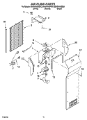 AIR FLOW PARTS Diagram and Parts List for GD5SHAXMT00  Whirlpool Refrigerator