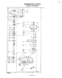GEARCASE Diagram and Parts List for LA5460XMW3  Whirlpool Washer