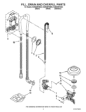 FILL, DRAIN AND OVERFILL PARTS Diagram and Parts List for KUDS30FXSS5  KitchenAid Dishwasher