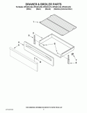 DRAWER & BROILER PARTS Diagram and Parts List for WFG361LVD3  Whirlpool Range