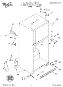CABINET Diagram and Parts List for ET19RKXFW01  Whirlpool Refrigerator