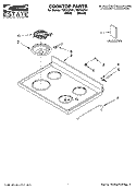 COOKTOP PARTS Diagram and Parts List for TEP315TV1  Estate Range