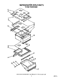 REFRIGERATOR SHELF Diagram and Parts List for KSRB25QXWH00  KitchenAid Refrigerator