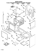 OVEN PARTS Diagram and Parts List for KGRK806PBL00  KitchenAid Range
