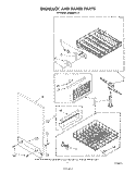 DISHRACK AND PANEL Diagram and Parts List for DU8900XT2  Whirlpool Dishwasher