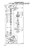 GEARCASE Diagram and Parts List for LA5300XTN1  Whirlpool Washer