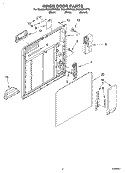 INNER DOOR Diagram and Parts List for DU945PWKB0  Whirlpool Dishwasher