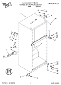 CABINET Diagram and Parts List for 8ET14GKXFN01  Whirlpool Refrigerator
