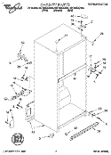 CABINET Diagram and Parts List for 8ET18NKXDG00  Whirlpool Refrigerator