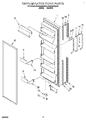 REFRIGERATOR DOOR Diagram and Parts List for RS25AWXEW00  Roper Refrigerator