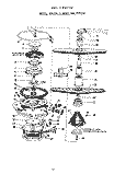 MOTOR, HEATER AND SPRAY ARM Diagram and Parts List for 8585L20  Roper Dishwasher