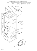 REFRIGERATOR LINER Diagram and Parts List for KSRB25FHBL00  KitchenAid Refrigerator