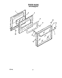 DOOR Diagram and Parts List for FEP350VL0  Whirlpool Range