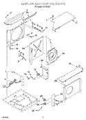 AIR FLOW AND CONTROL Diagram and Parts List for CA18WCK1  Crosley Air Conditioner