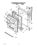 REFRIGERATOR DOOR Diagram and Parts List for KTRC20KXWH20  Whirlpool Refrigerator
