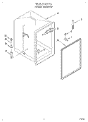 TUB Diagram and Parts List for RUD0800HB0  Roper Dishwasher