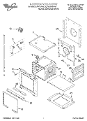 LOWER OVEN Diagram and Parts List for RBD305PDB6  Whirlpool Wall Oven