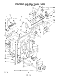 CONTROLS AND REAR PANEL Diagram and Parts List for LA5570XPW4  Whirlpool Washer