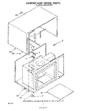 CABINET AND HINGE Diagram and Parts List for MW830EXP0  Whirlpool Microwave