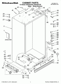 CABINET PARTS Diagram and Parts List for KSSO42QTX03  KitchenAid Refrigerator