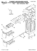 CABINET AND DRAWER PARTS Diagram and Parts List for WVP9000ST0  Whirlpool Washer