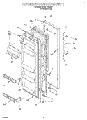 REFRIGERATOR DOOR Diagram and Parts List for 3XART705G00  Whirlpool Refrigerator