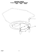 HEATER PARTS Diagram and Parts List for KUDI01TJBL0  KitchenAid Dishwasher