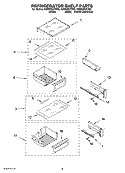 REFRIGERATOR SHELF PARTS Diagram and Parts List for KSSS36QTB02  KitchenAid Refrigerator