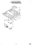COOKTOP Diagram and Parts List for SF378PEWZ0  Whirlpool Range