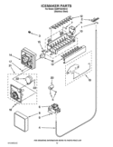 ICEMAKER PARTS Diagram and Parts List for ED5PVEXWS12  Whirlpool Refrigerator