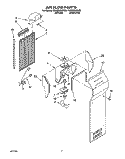AIR FLOW Diagram and Parts List for RS20DKXBL00  Roper Refrigerator