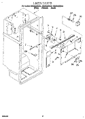 LINER Diagram and Parts List for ET25DMXDN01  Whirlpool Refrigerator