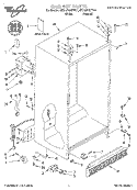 CABINET, LITERATURE Diagram and Parts List for 4ED25DQXFW01  Whirlpool Refrigerator