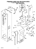 FREEZER LINER AND AIR FLOW PARTS Diagram and Parts List for KSSS48FMX02  KitchenAid Refrigerator