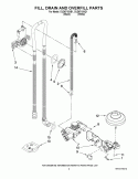 FILL, DRAIN AND OVERFILL PARTS Diagram and Parts List for CUD6710XB1  Crosley Dishwasher