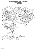 REFRIGERATOR SHELF PARTS Diagram and Parts List for KSRB22FRBX02  KitchenAid Refrigerator