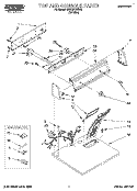TOP AND CONSOLE, LIT/OPTIONAL Diagram and Parts List for RGL3612BW0  Roper Dryer