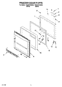FREEZER DOOR Diagram and Parts List for 7GB8SHKXKB00  Whirlpool Refrigerator
