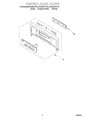 CONTROL PANEL Diagram and Parts List for RBD245PDT10  Whirlpool Wall Oven